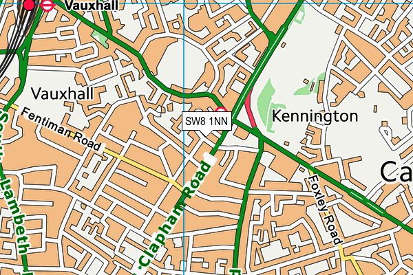 SW8 1NN map - OS VectorMap District (Ordnance Survey)