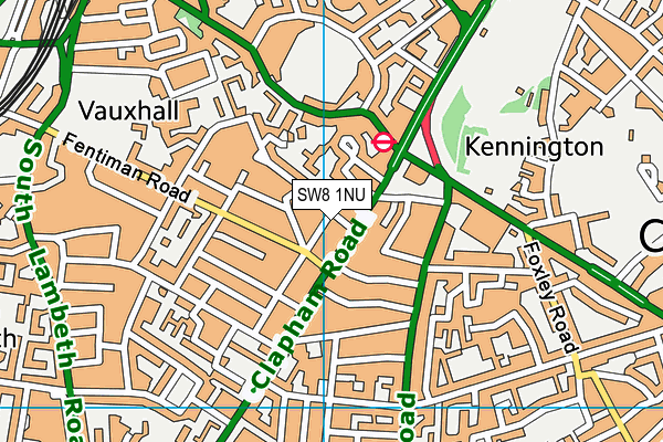 SW8 1NU map - OS VectorMap District (Ordnance Survey)
