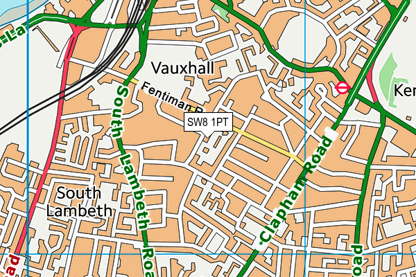 SW8 1PT map - OS VectorMap District (Ordnance Survey)