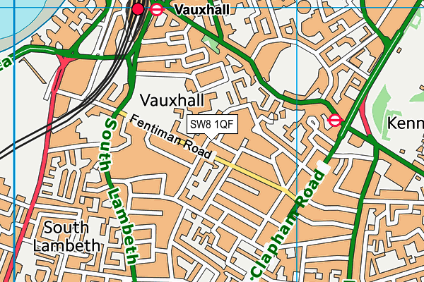 SW8 1QF map - OS VectorMap District (Ordnance Survey)