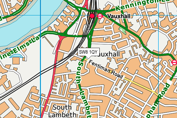 Vauxhall Park map (SW8 1QY) - OS VectorMap District (Ordnance Survey)