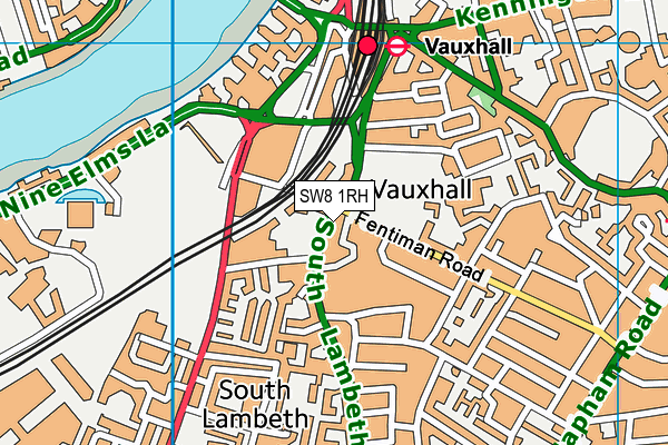 SW8 1RH map - OS VectorMap District (Ordnance Survey)