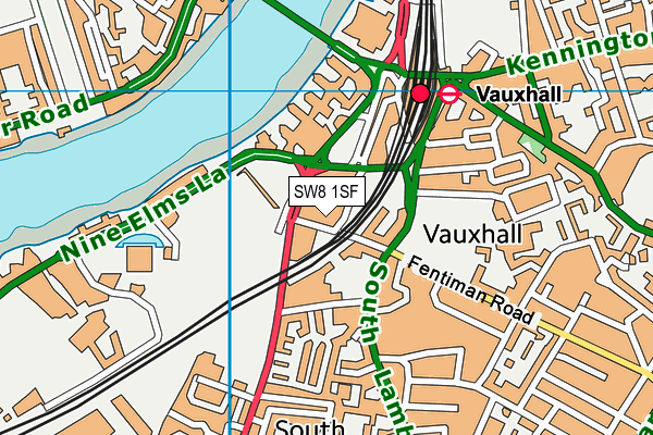 SW8 1SF map - OS VectorMap District (Ordnance Survey)