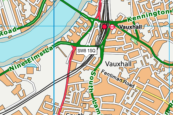 SW8 1SQ map - OS VectorMap District (Ordnance Survey)