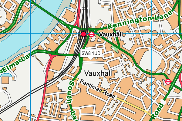 SW8 1UD map - OS VectorMap District (Ordnance Survey)