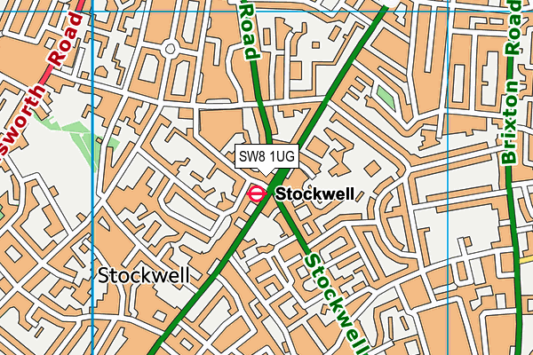 SW8 1UG map - OS VectorMap District (Ordnance Survey)