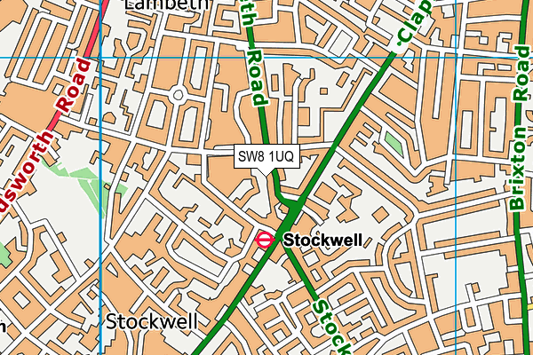 SW8 1UQ map - OS VectorMap District (Ordnance Survey)