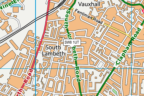 SW8 1UT map - OS VectorMap District (Ordnance Survey)