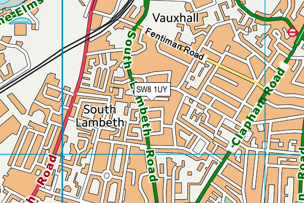 SW8 1UY map - OS VectorMap District (Ordnance Survey)