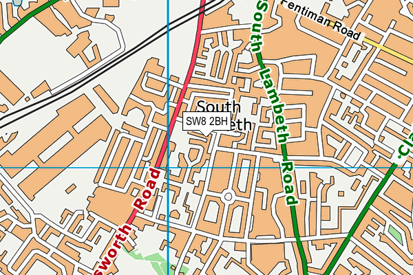 SW8 2BH map - OS VectorMap District (Ordnance Survey)