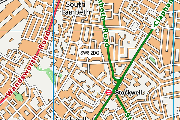 SW8 2DQ map - OS VectorMap District (Ordnance Survey)