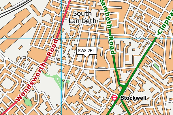 SW8 2EL map - OS VectorMap District (Ordnance Survey)