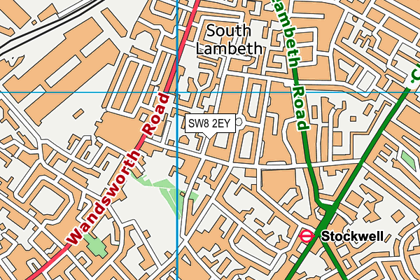 SW8 2EY map - OS VectorMap District (Ordnance Survey)