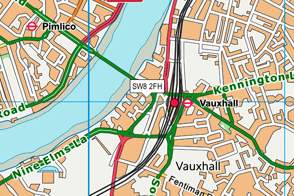 SW8 2FH map - OS VectorMap District (Ordnance Survey)