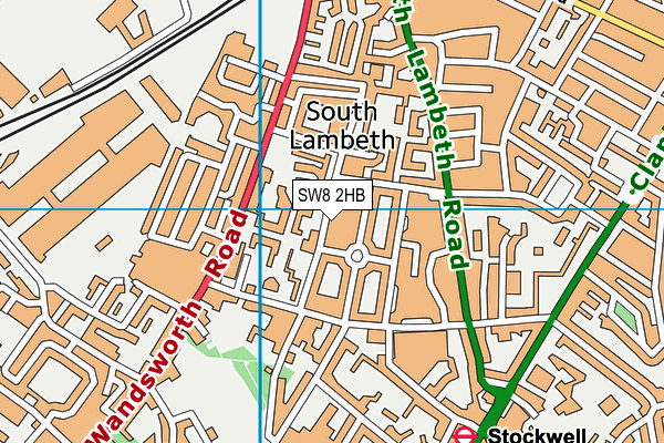 SW8 2HB map - OS VectorMap District (Ordnance Survey)