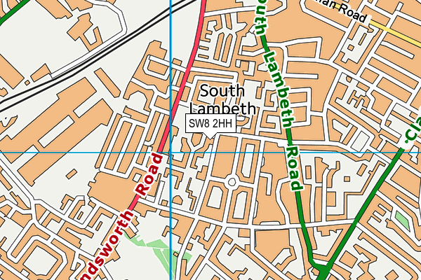 SW8 2HH map - OS VectorMap District (Ordnance Survey)