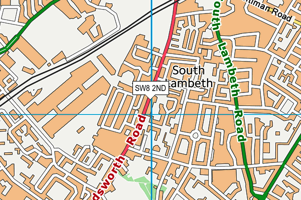 SW8 2ND map - OS VectorMap District (Ordnance Survey)