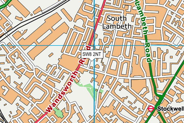 SW8 2NT map - OS VectorMap District (Ordnance Survey)