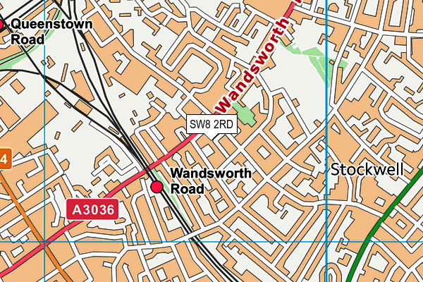 SW8 2RD map - OS VectorMap District (Ordnance Survey)