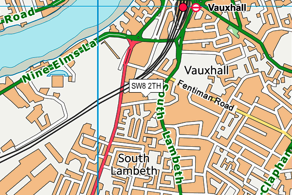 SW8 2TH map - OS VectorMap District (Ordnance Survey)