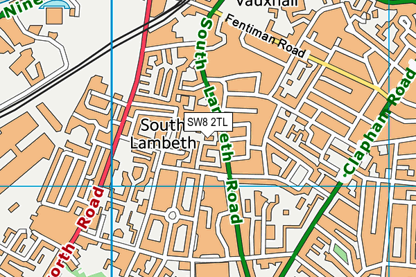 SW8 2TL map - OS VectorMap District (Ordnance Survey)