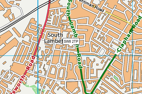 SW8 2TP map - OS VectorMap District (Ordnance Survey)