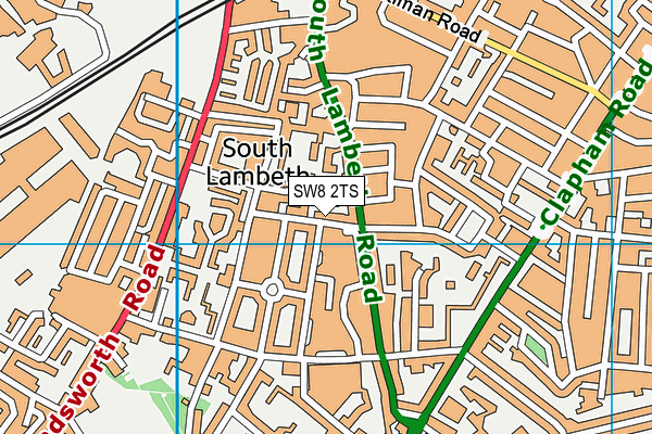 SW8 2TS map - OS VectorMap District (Ordnance Survey)