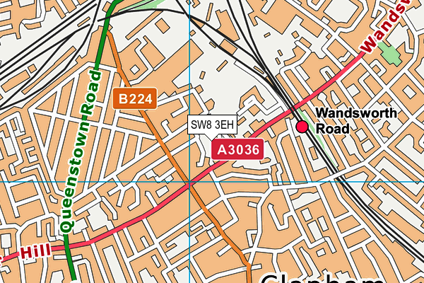 Heathbrook Primary School map (SW8 3EH) - OS VectorMap District (Ordnance Survey)