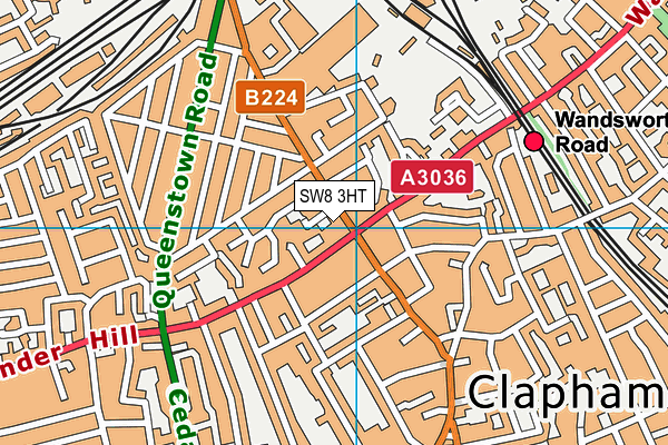 SW8 3HT map - OS VectorMap District (Ordnance Survey)