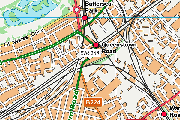 SW8 3NR map - OS VectorMap District (Ordnance Survey)