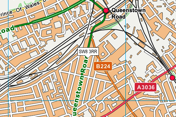 SW8 3RR map - OS VectorMap District (Ordnance Survey)