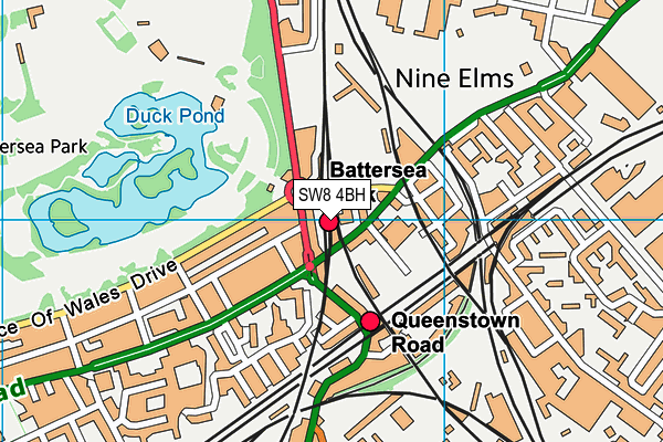 SW8 4BH map - OS VectorMap District (Ordnance Survey)