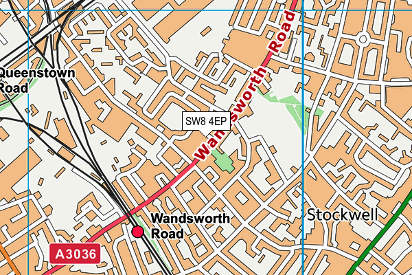 SW8 4EP map - OS VectorMap District (Ordnance Survey)