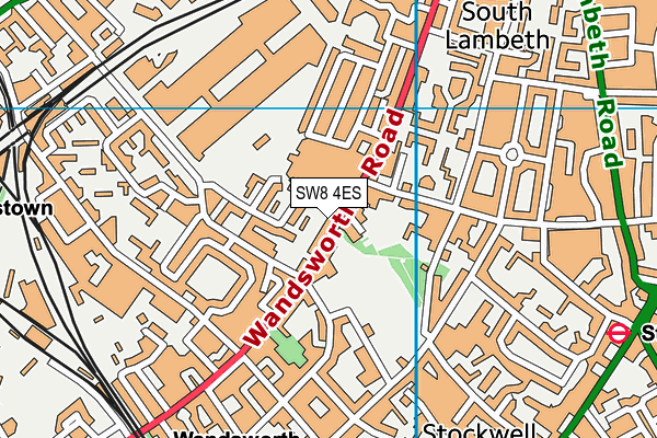 SW8 4ES map - OS VectorMap District (Ordnance Survey)