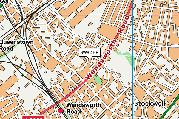 SW8 4HP map - OS VectorMap District (Ordnance Survey)