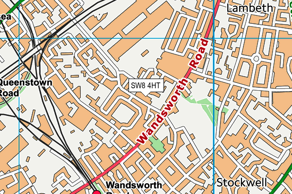 SW8 4HT map - OS VectorMap District (Ordnance Survey)