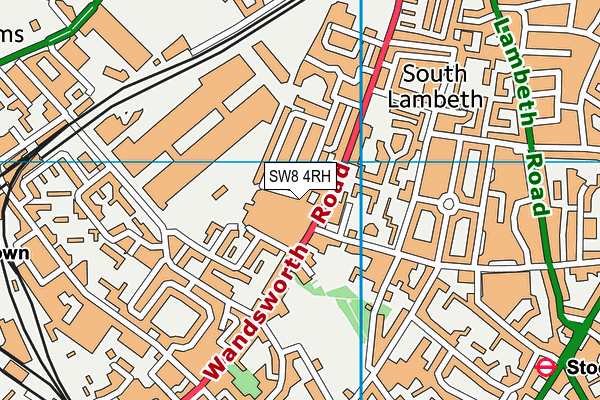 SW8 4RH map - OS VectorMap District (Ordnance Survey)