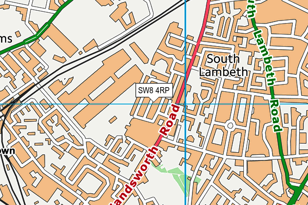 SW8 4RP map - OS VectorMap District (Ordnance Survey)