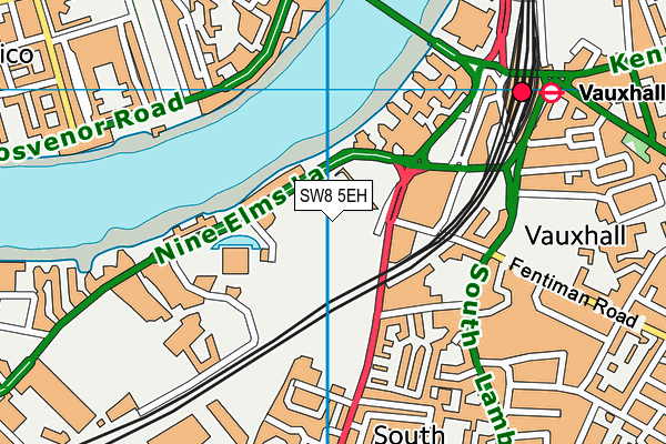 SW8 5EH map - OS VectorMap District (Ordnance Survey)