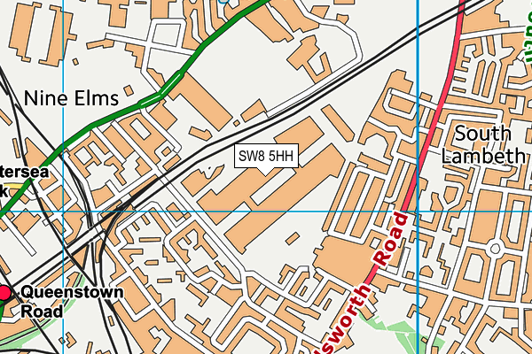 SW8 5HH map - OS VectorMap District (Ordnance Survey)