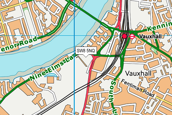 SW8 5NQ map - OS VectorMap District (Ordnance Survey)