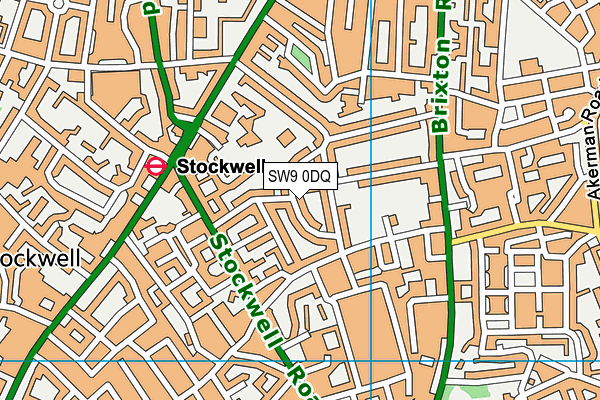 SW9 0DQ map - OS VectorMap District (Ordnance Survey)