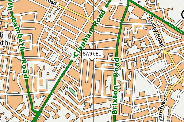 SW9 0EL map - OS VectorMap District (Ordnance Survey)