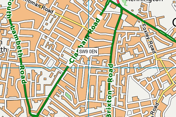 SW9 0EN map - OS VectorMap District (Ordnance Survey)