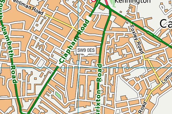 SW9 0ES map - OS VectorMap District (Ordnance Survey)