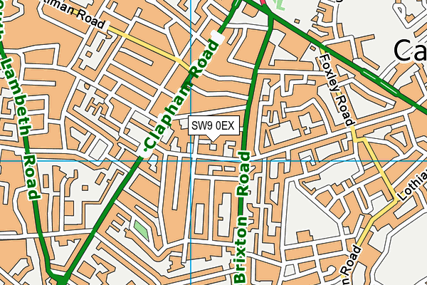 SW9 0EX map - OS VectorMap District (Ordnance Survey)