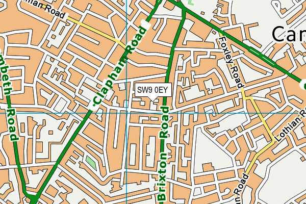 SW9 0EY map - OS VectorMap District (Ordnance Survey)