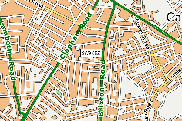 SW9 0EZ map - OS VectorMap District (Ordnance Survey)