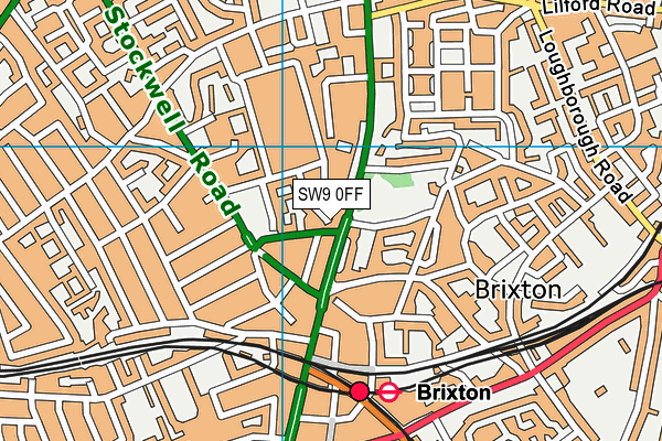 SW9 0FF map - OS VectorMap District (Ordnance Survey)