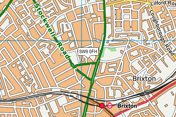 SW9 0FH map - OS VectorMap District (Ordnance Survey)